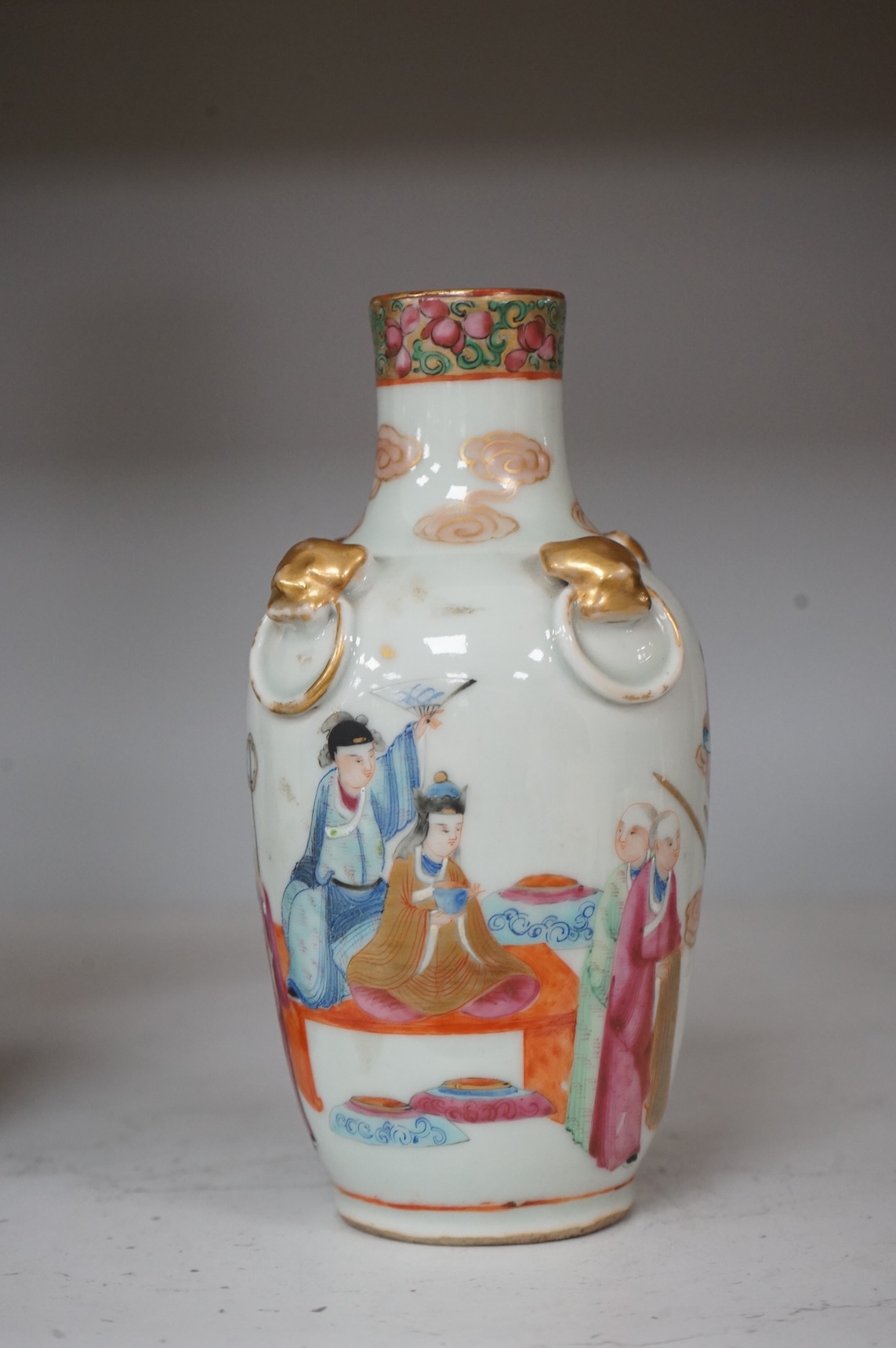 A 19th century Chinese famille rose small vase, 17cm high